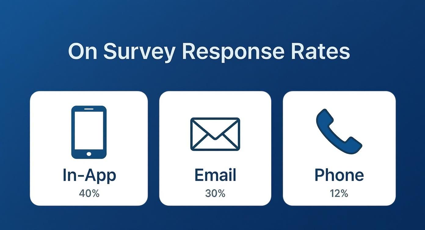 Infographic about response rate for surveys
