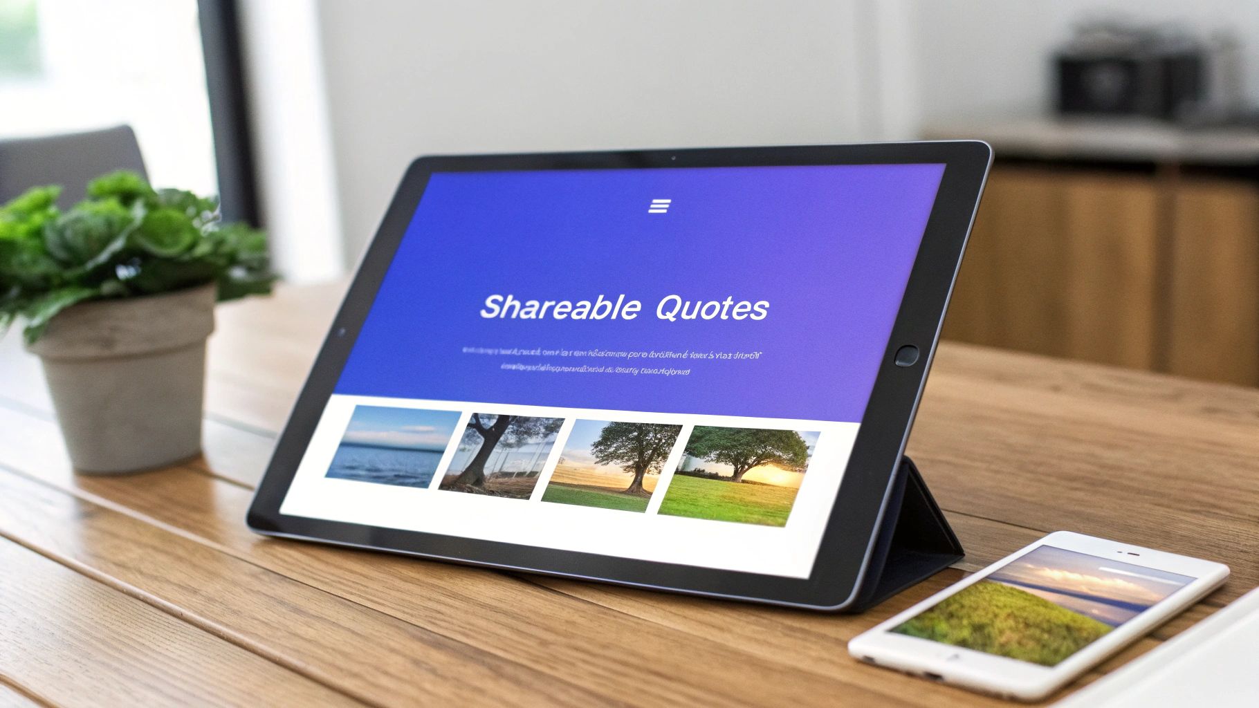 A person's hands holding a smartphone displaying positive customer feedback icons.