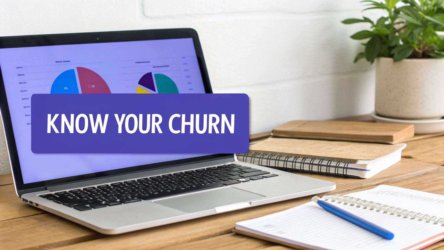 A person looking at a chart showing a downward trend, representing customer churn.