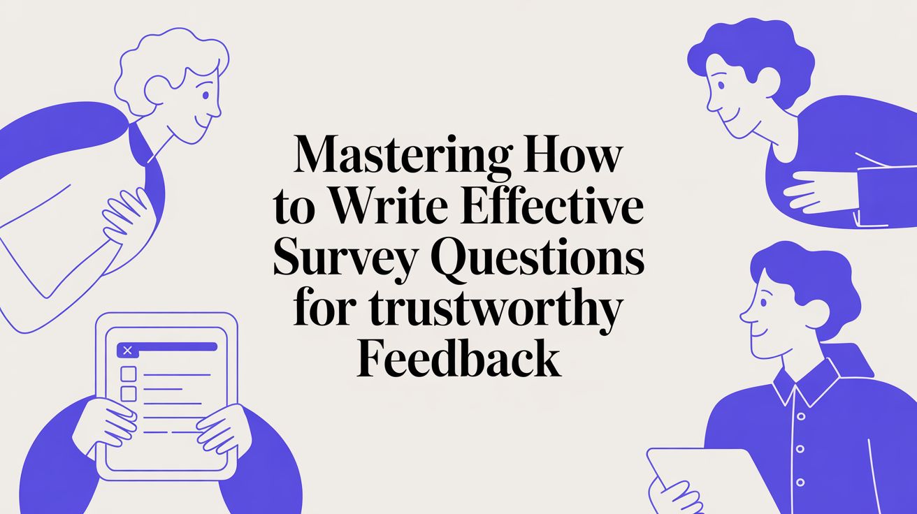 Mastering how to write effective survey questions for trustworthy feedback