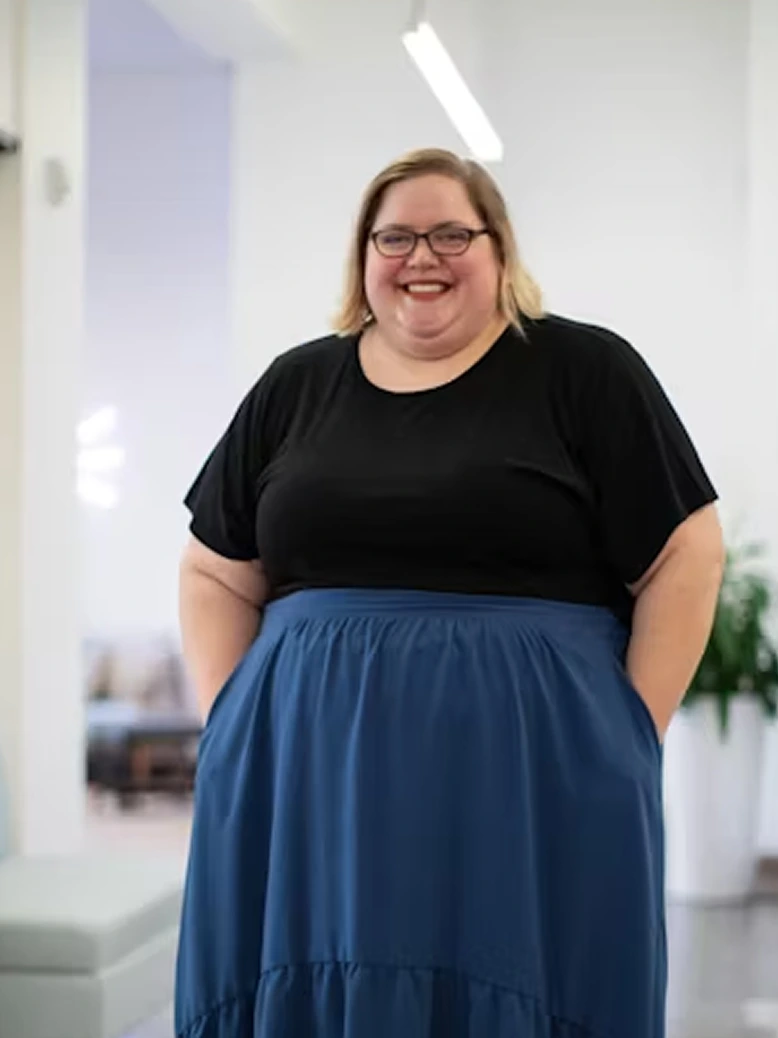 Therapist standing in a counseling office