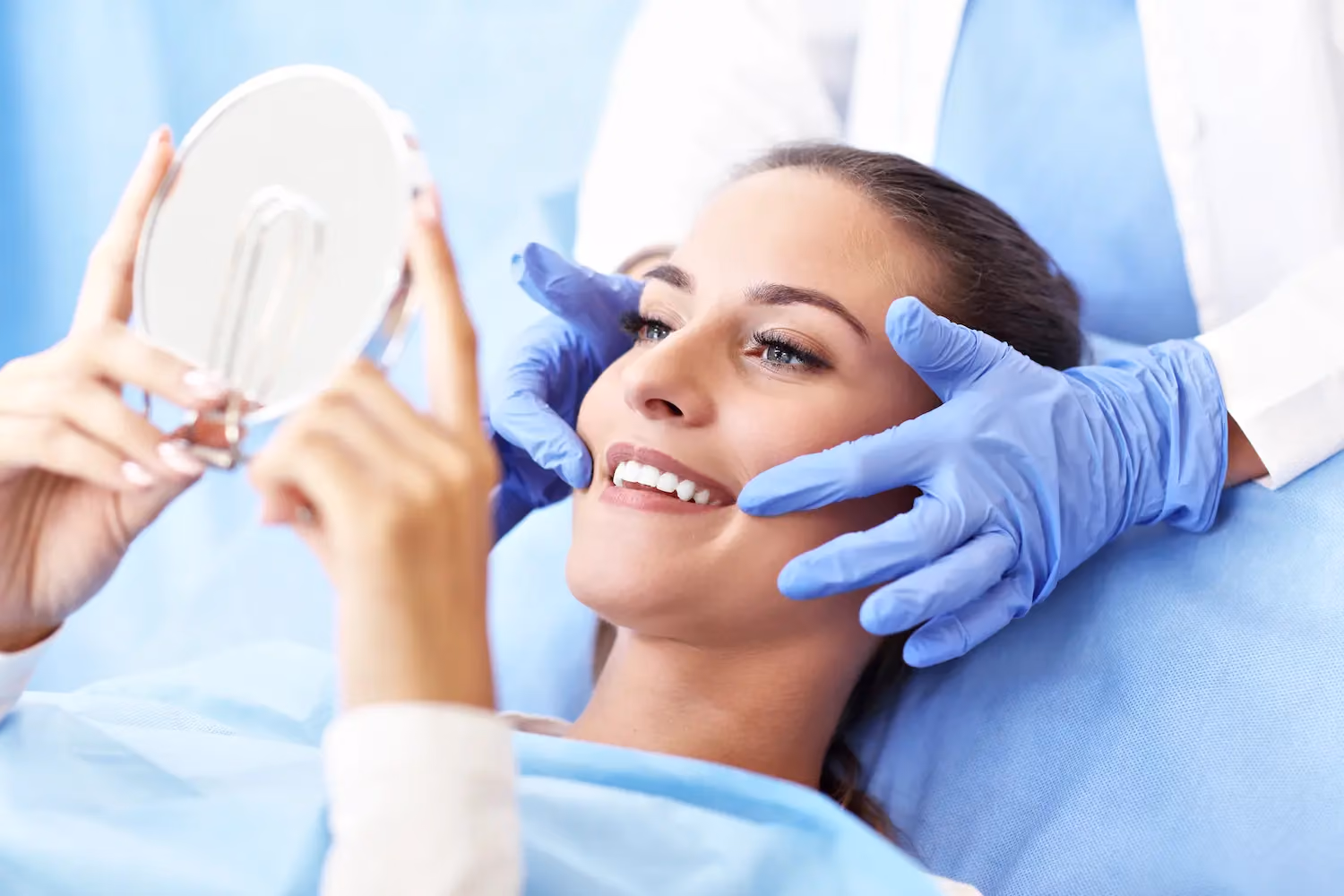 Patient with overbite before orthodontic treatment at Gardner and La Rochelle Orthodontics Richmond VA