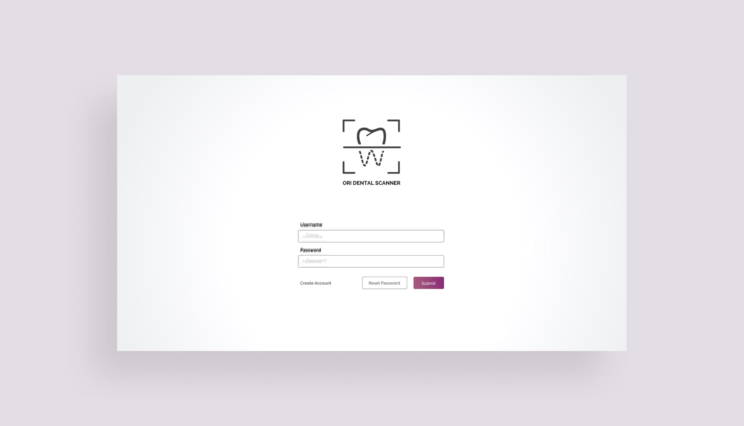 Ori Dental user interface