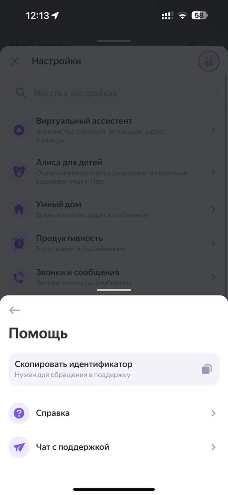 Обращение в чат-поддержки
