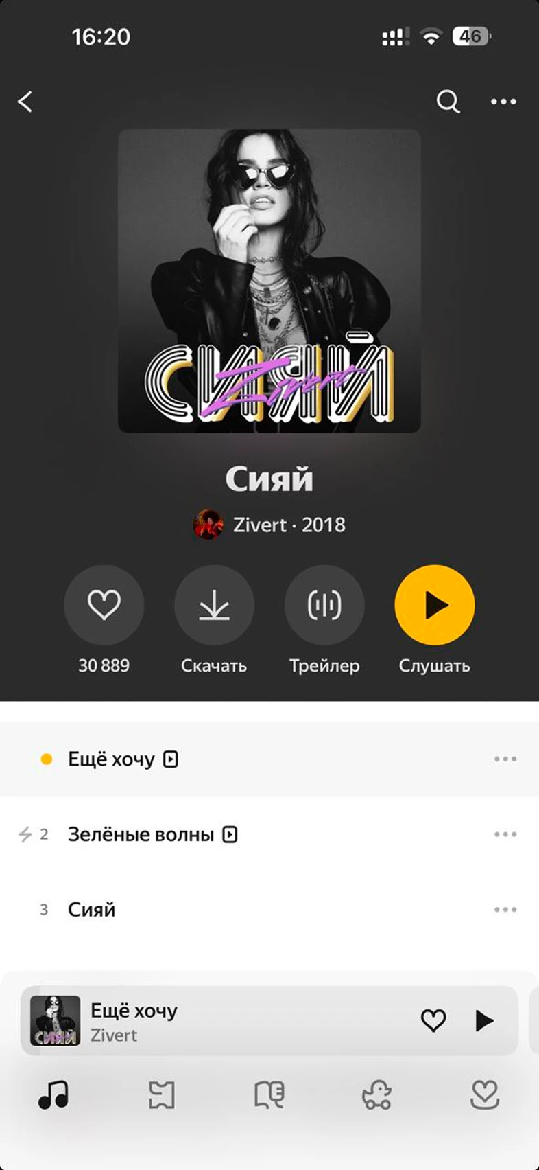 Воспроизведение альбома