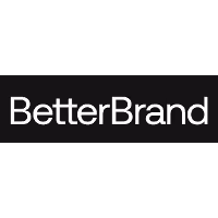 BetterBrand wordmark logo in white on black background.