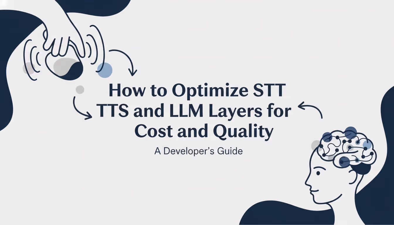 How to Optimize STT TTS and LLM Layers for Cost and Quality
