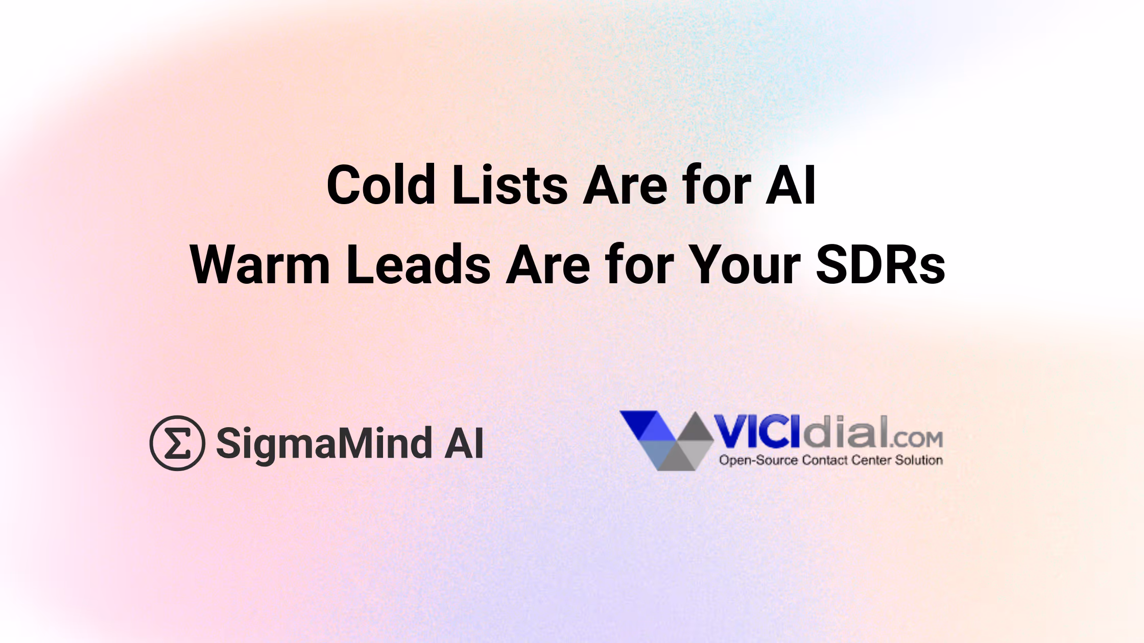 Replace SDR Cold Calls with Voice AI on VICIdial (Without Losing Pipeline Quality)