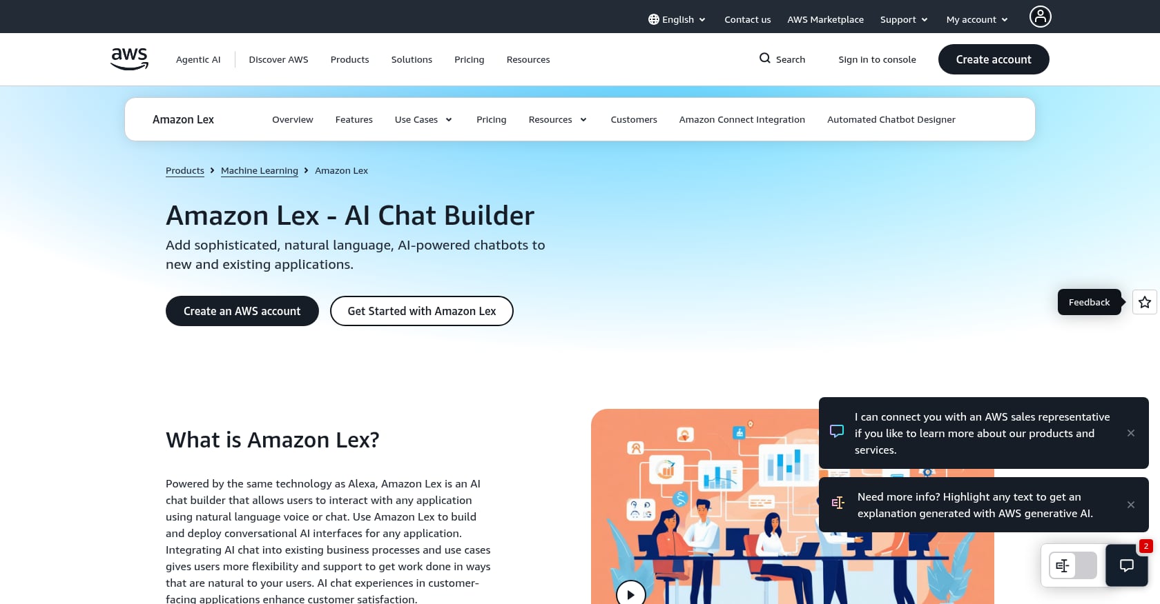 Amazon Lex + Amazon Connect Screenshot