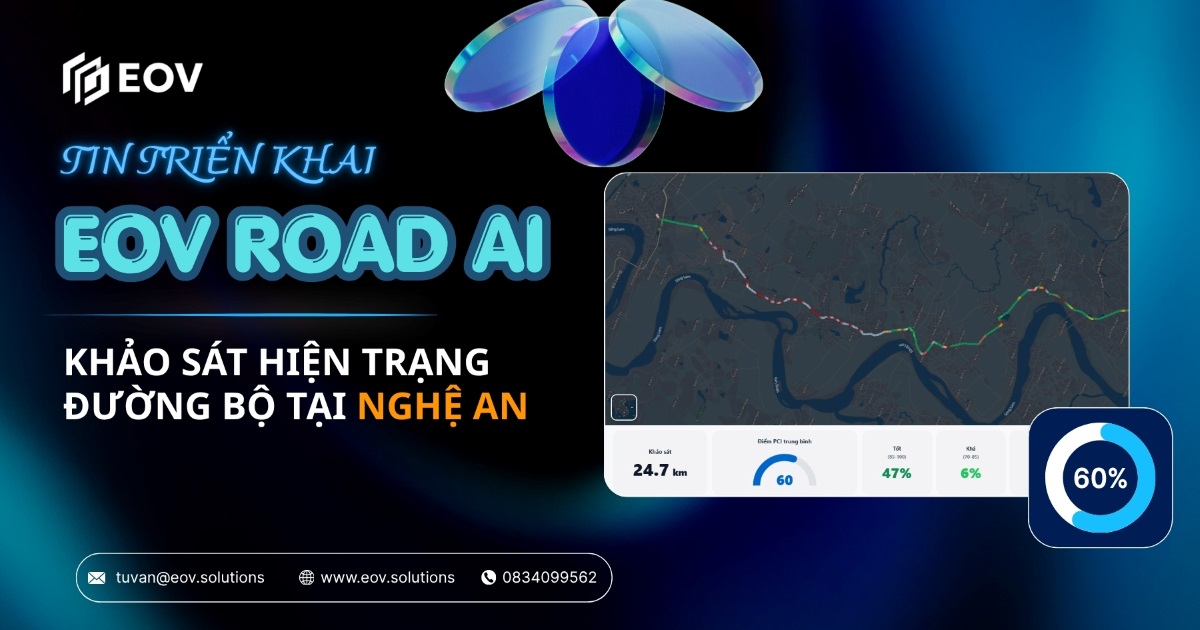 EOV Road AI triển khai khảo sát hiện trạng đường bộ tại Nghệ An