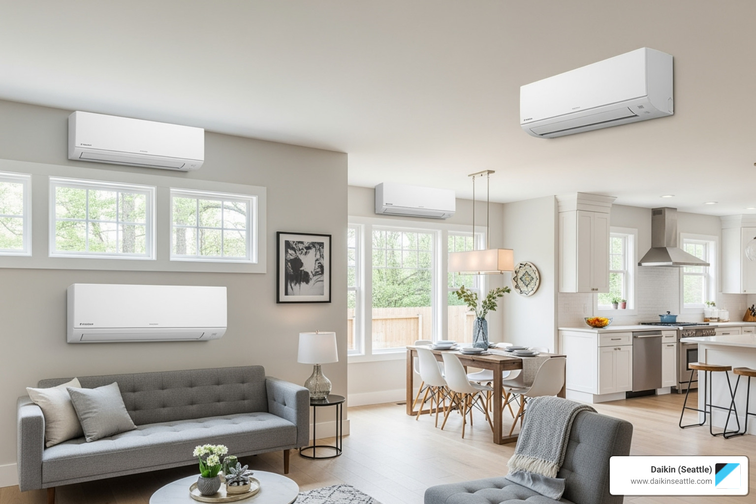 multi-zone setup with indoor units - daikin mini split service seattle