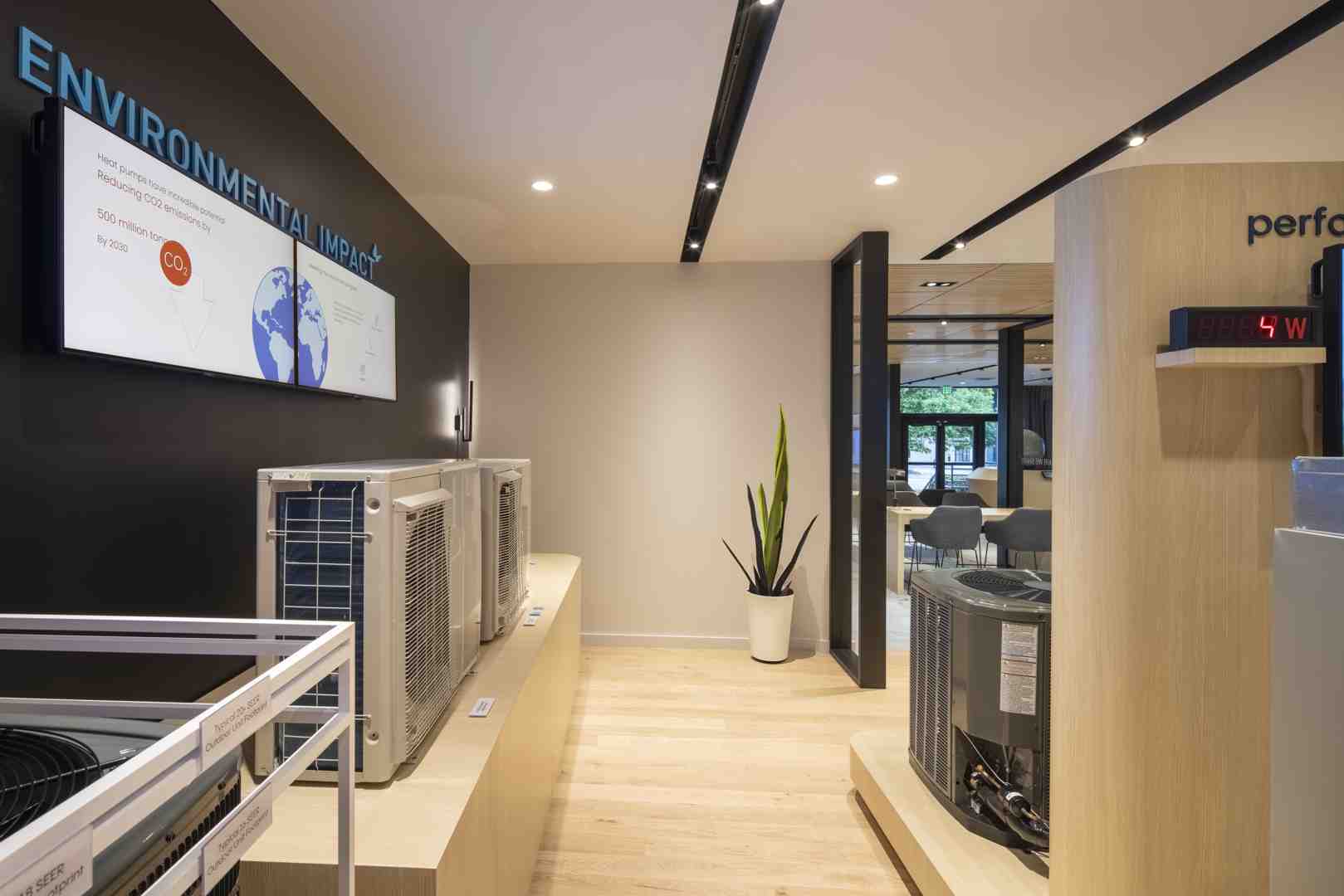 Piggy bank with a plus sign next to a Daikin heat pump - hvac rebates seattle wa Piggy bank with a plus sign next to a Daikin heat pump - hvac rebates seattle wa