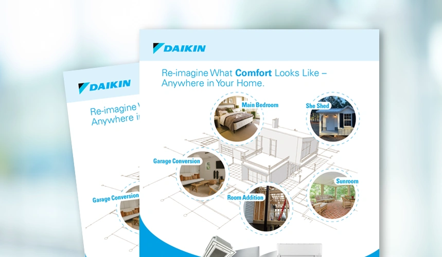 Diagram showing the heat transfer process of a ductless mini split - how a daikin single zone system heats and cools one Diagram showing the heat transfer process of a ductless mini split - how a daikin single zone system heats and cools one