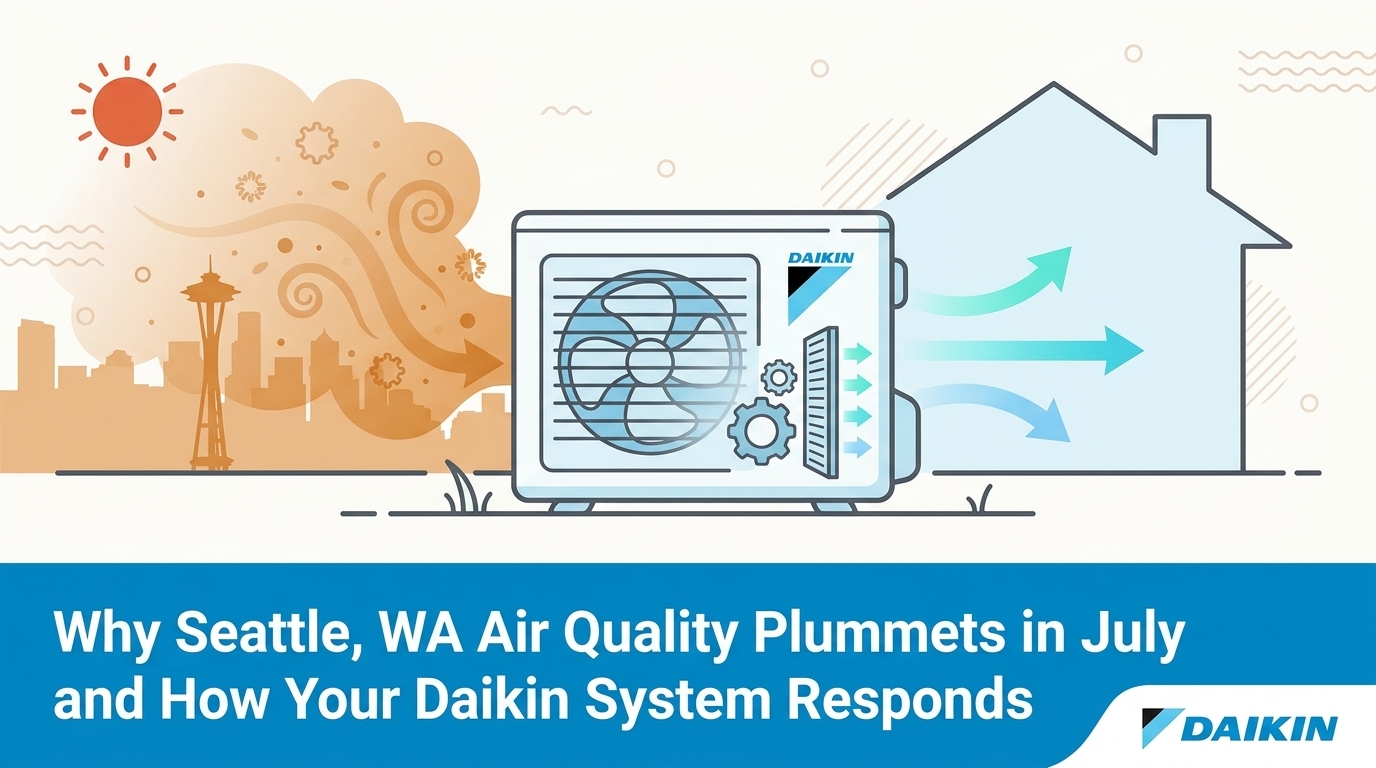 Why Seattle, WA Air Quality Plummets in July and How Your Daikin System Responds — featured image