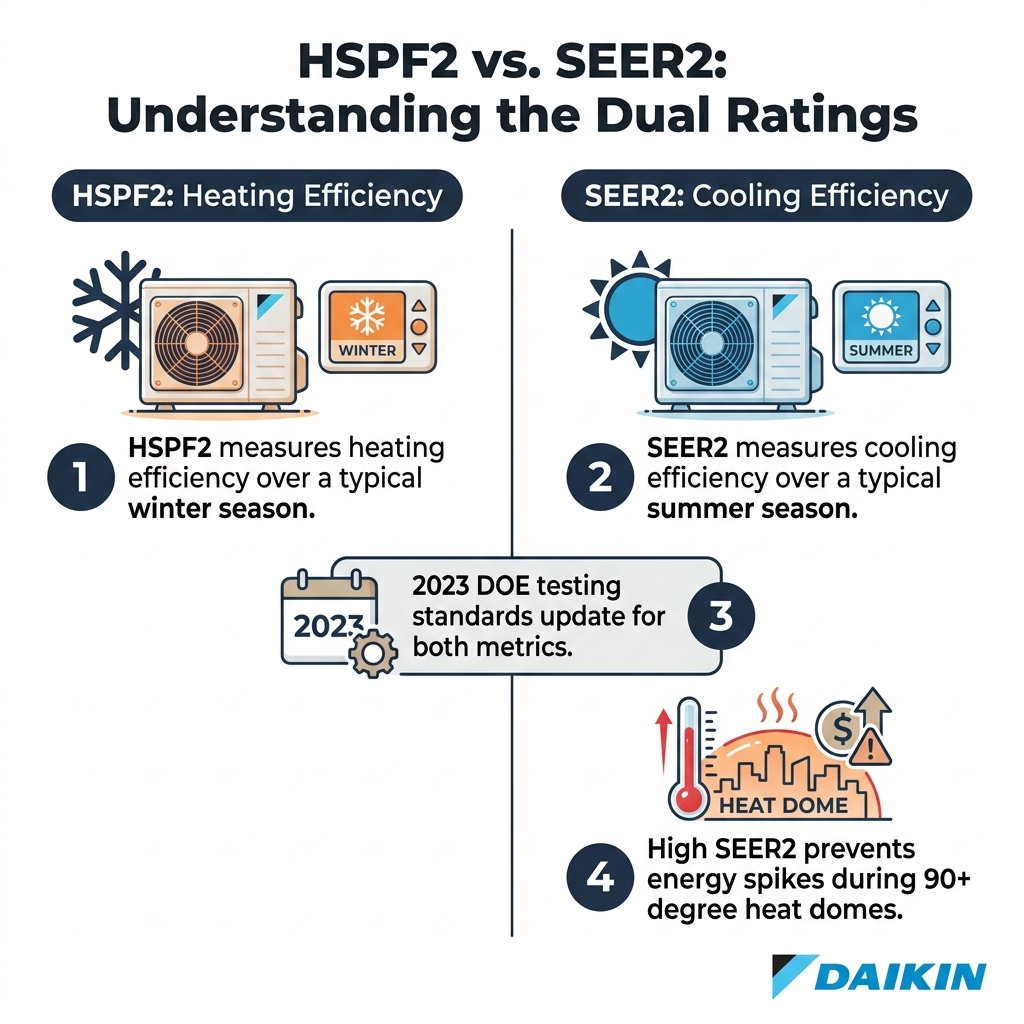 HSPF2 vs. SEER2: Understanding the Dual Ratings
