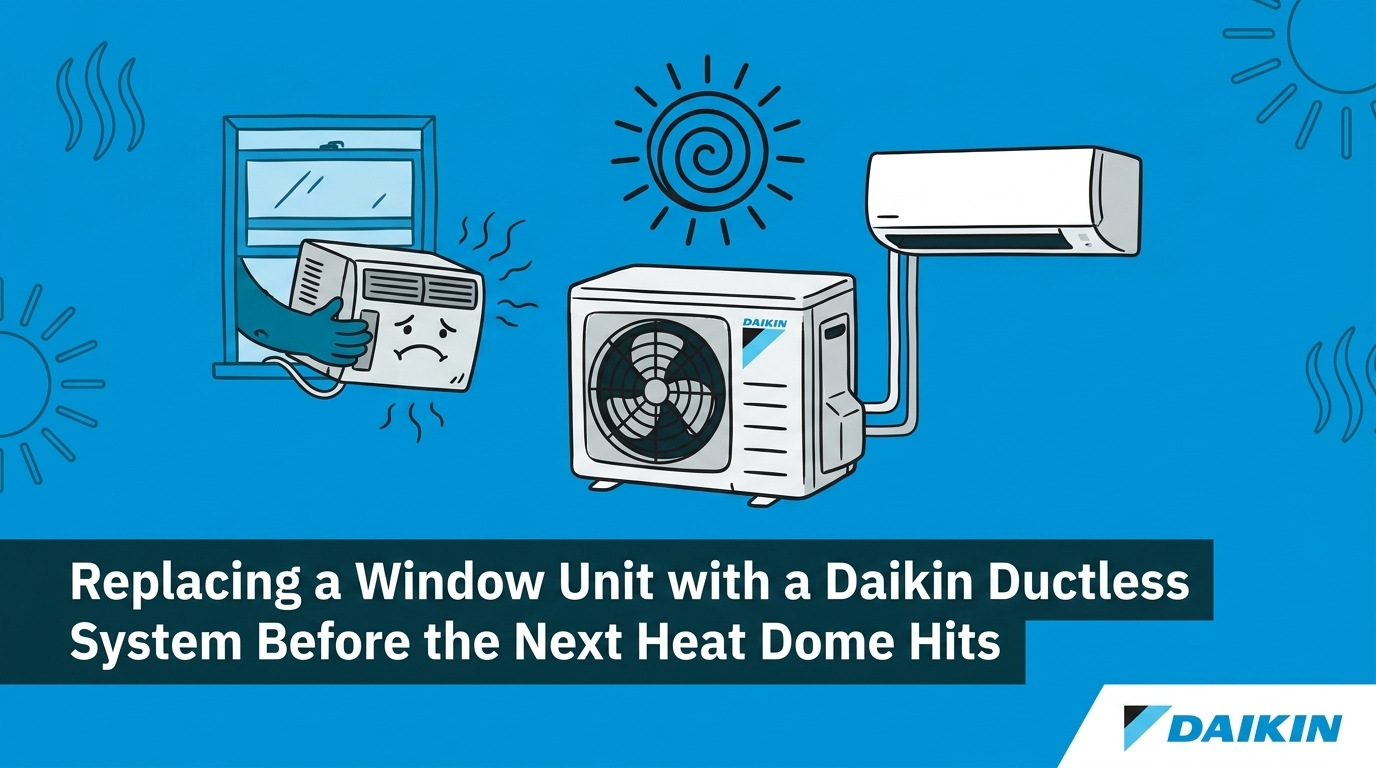 Replacing a Window Unit with a Daikin Ductless System Before the Next Heat Dome Hits — featured image