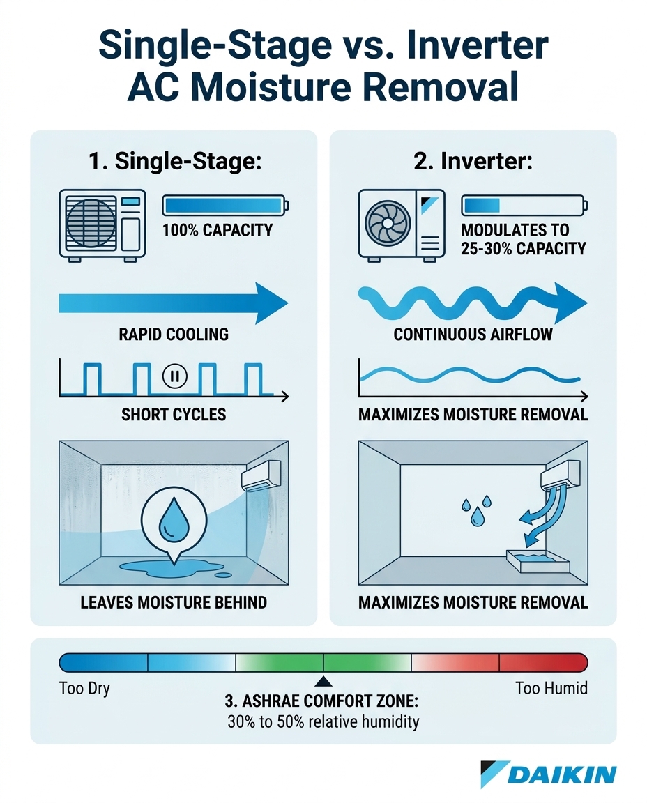 Single-Stage vs. Inverter AC Moisture Removal