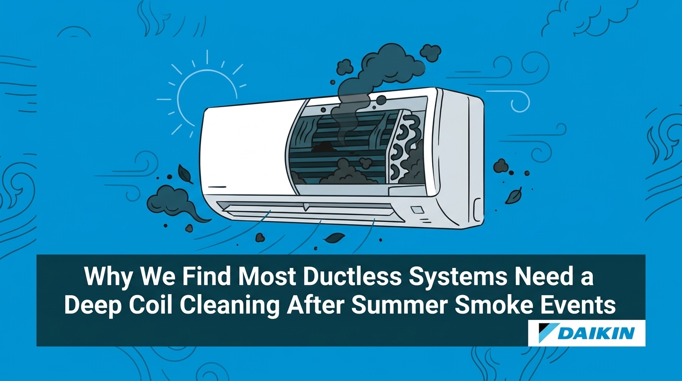 Why We Find Most Ductless Systems Need a Deep Coil Cleaning After Summer Smoke Events — featured image