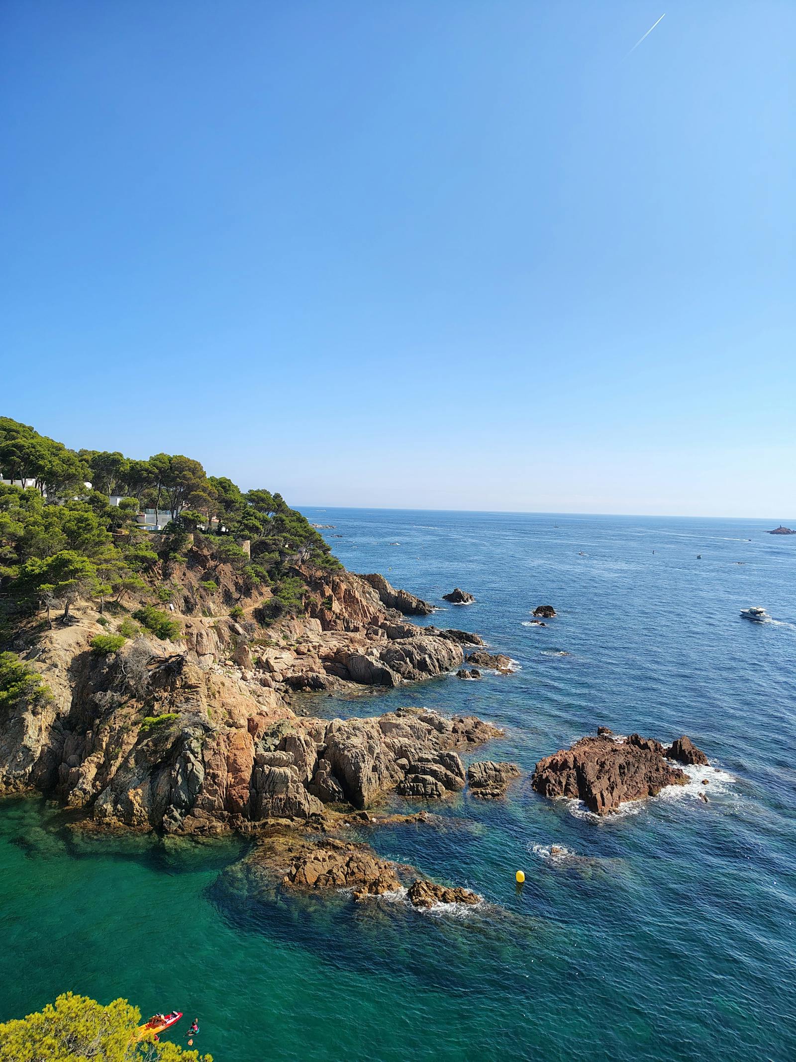 Mediterranean seascape with dramatic rocky coastline and turquoise water