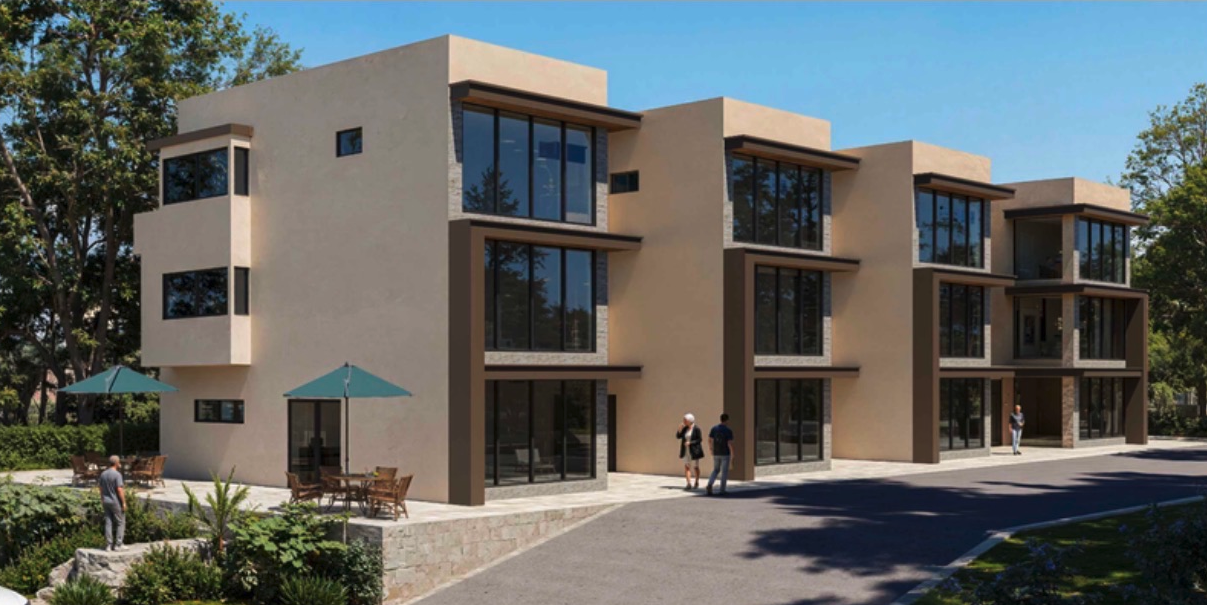 4 unit residential subdivision rendering