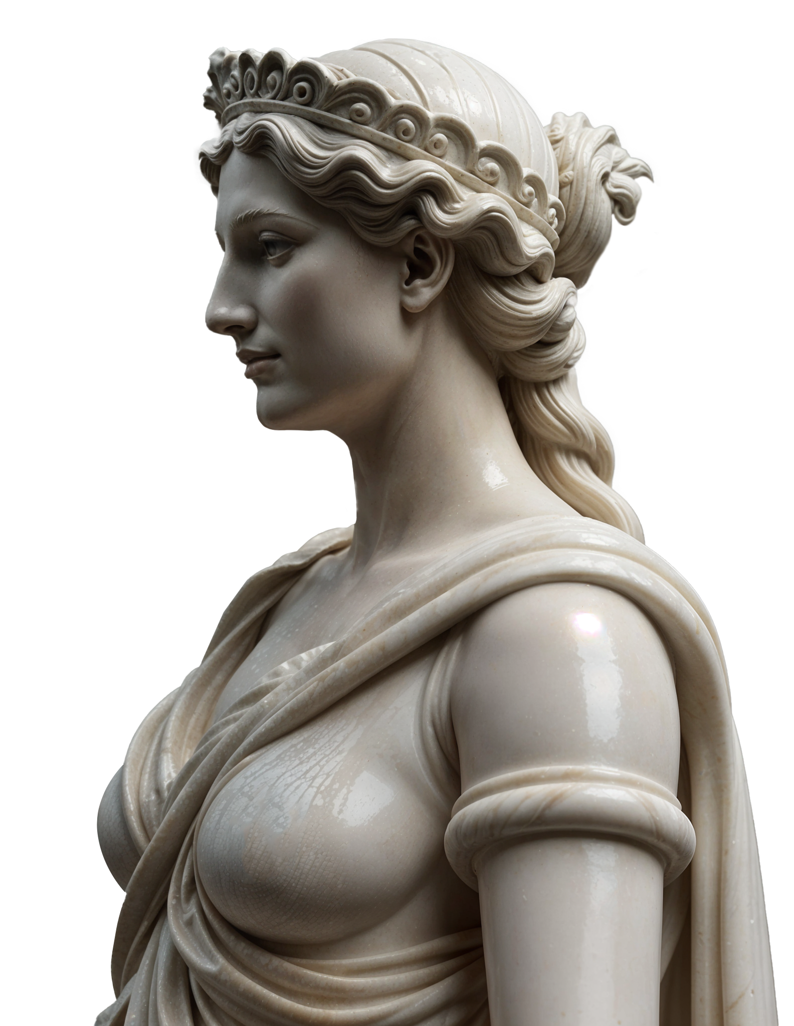 White marble sculpture of Hera