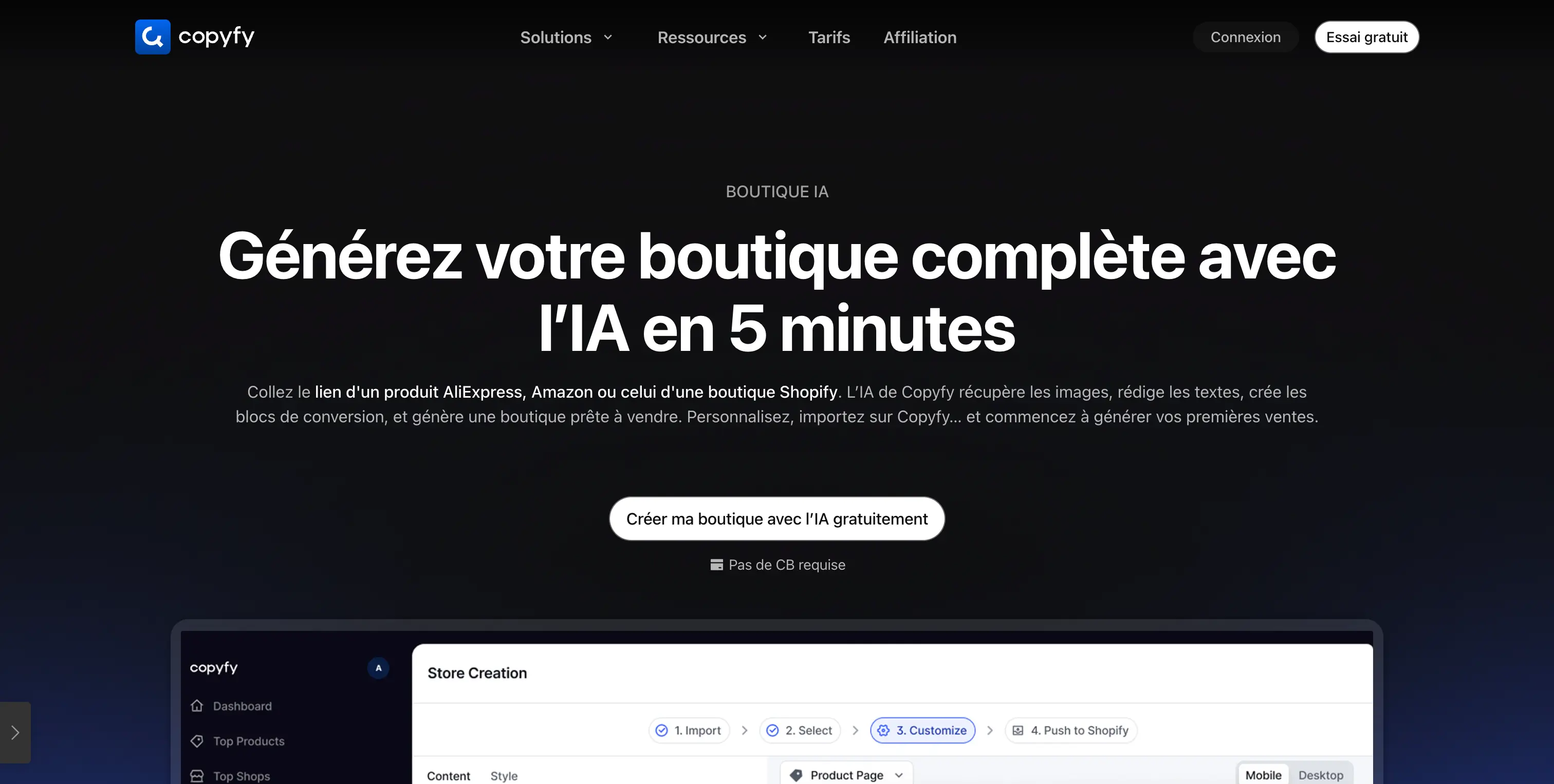 Best AI Store Builder for Shopify in 2026 (Top 10 Compared) - copyfy.io