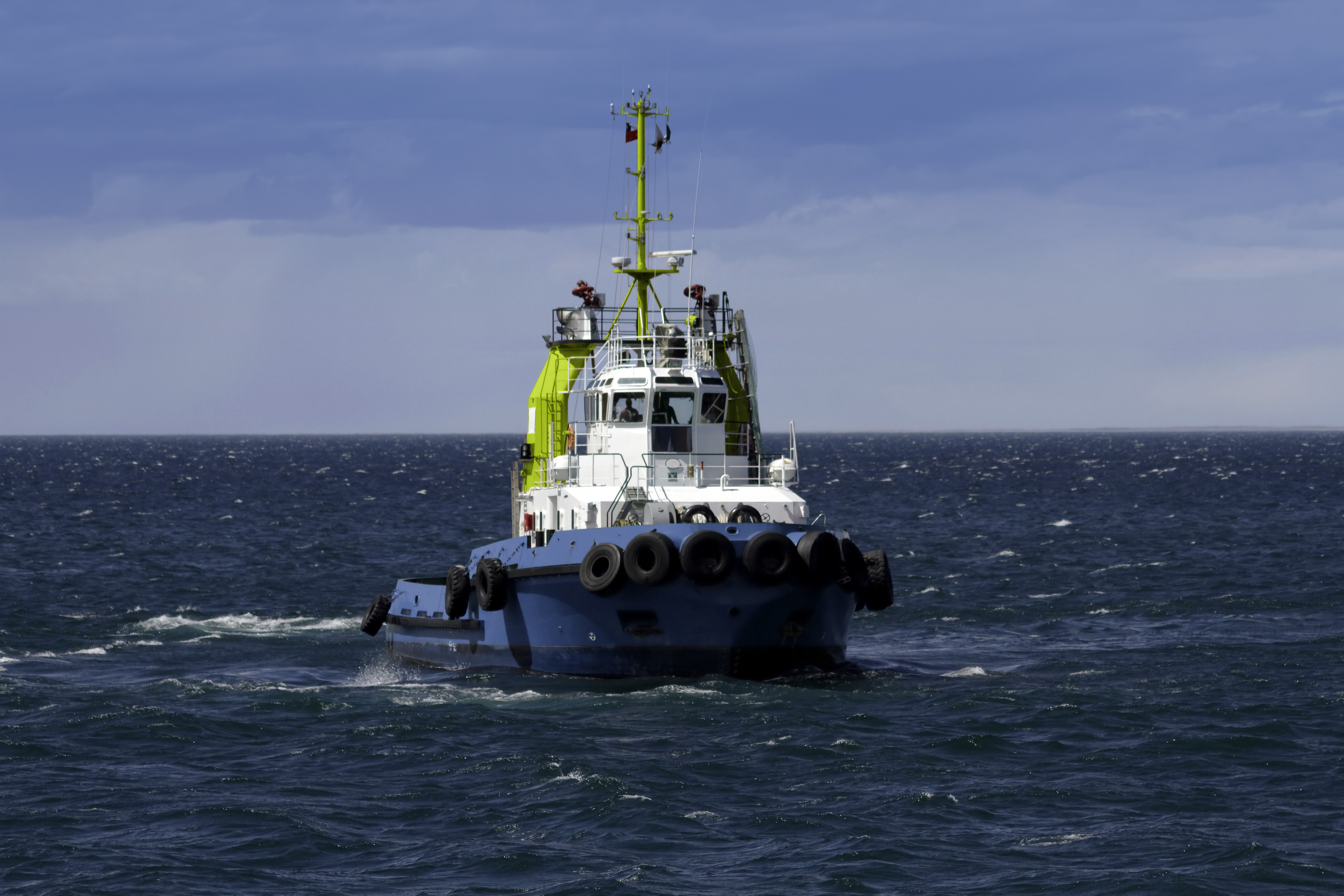 A fishing boat sailing the ocean