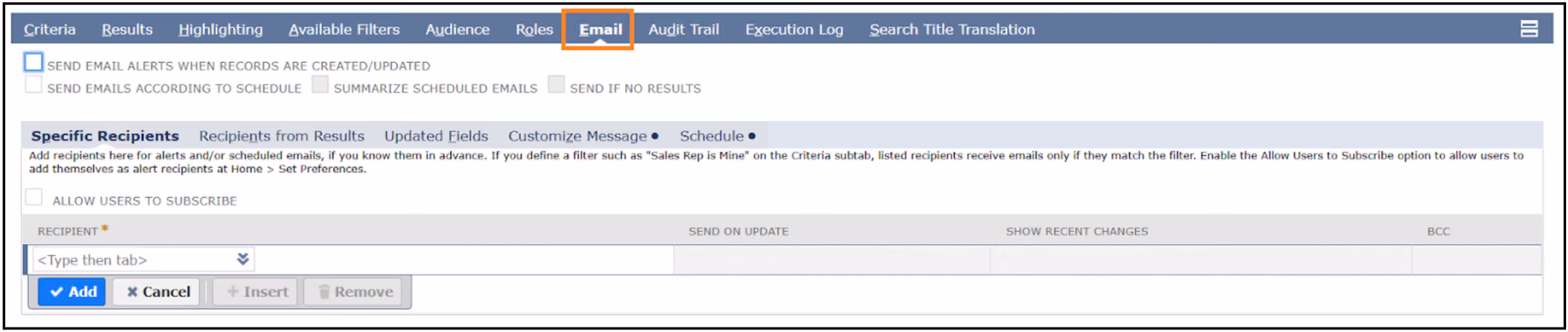 NetSuite saved search