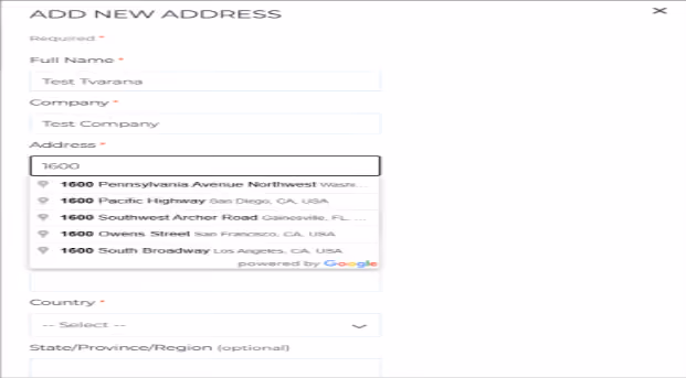 netsuite suitecommerce address validation