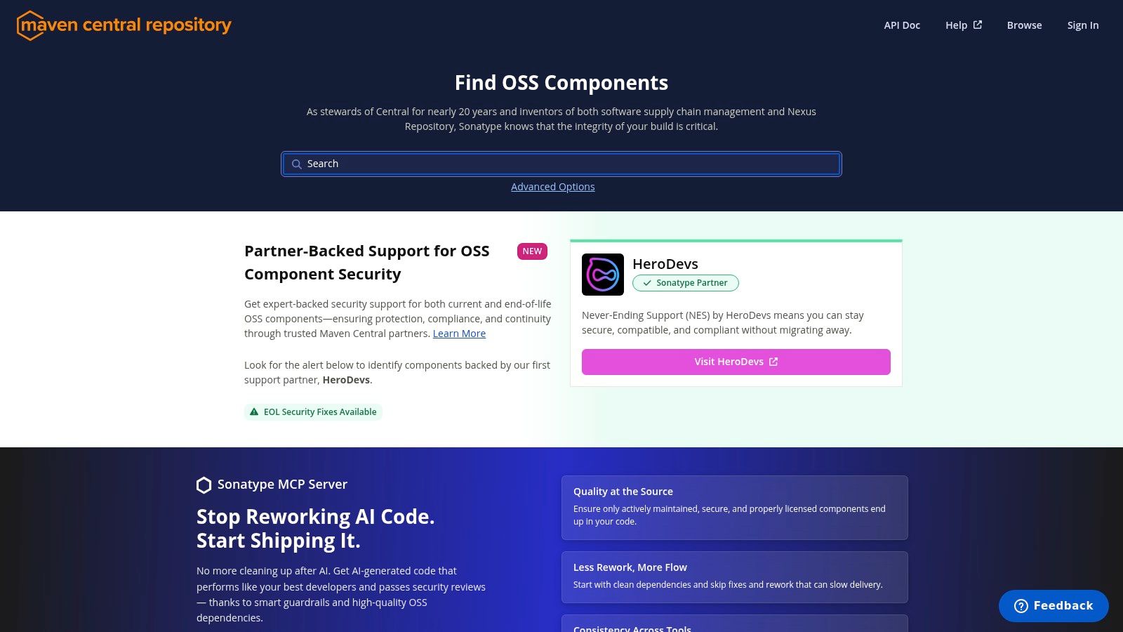 Maven Central (Central Repository by Sonatype)