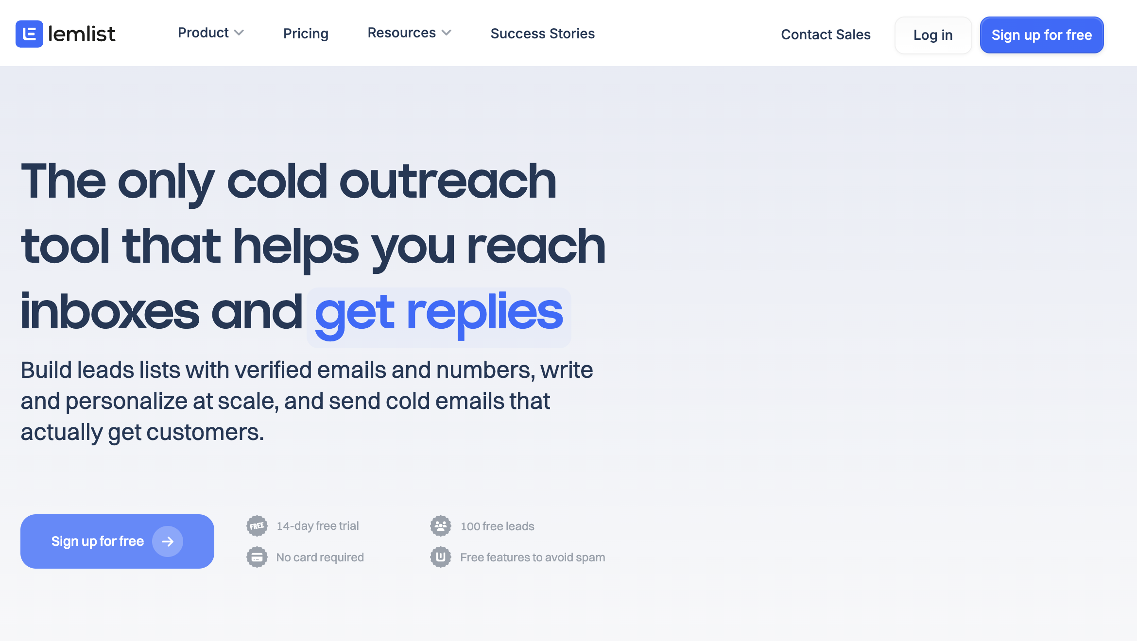 Lemlist homepage