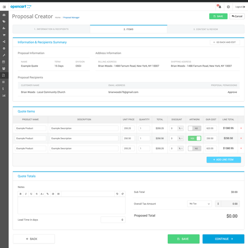 automated quote generation