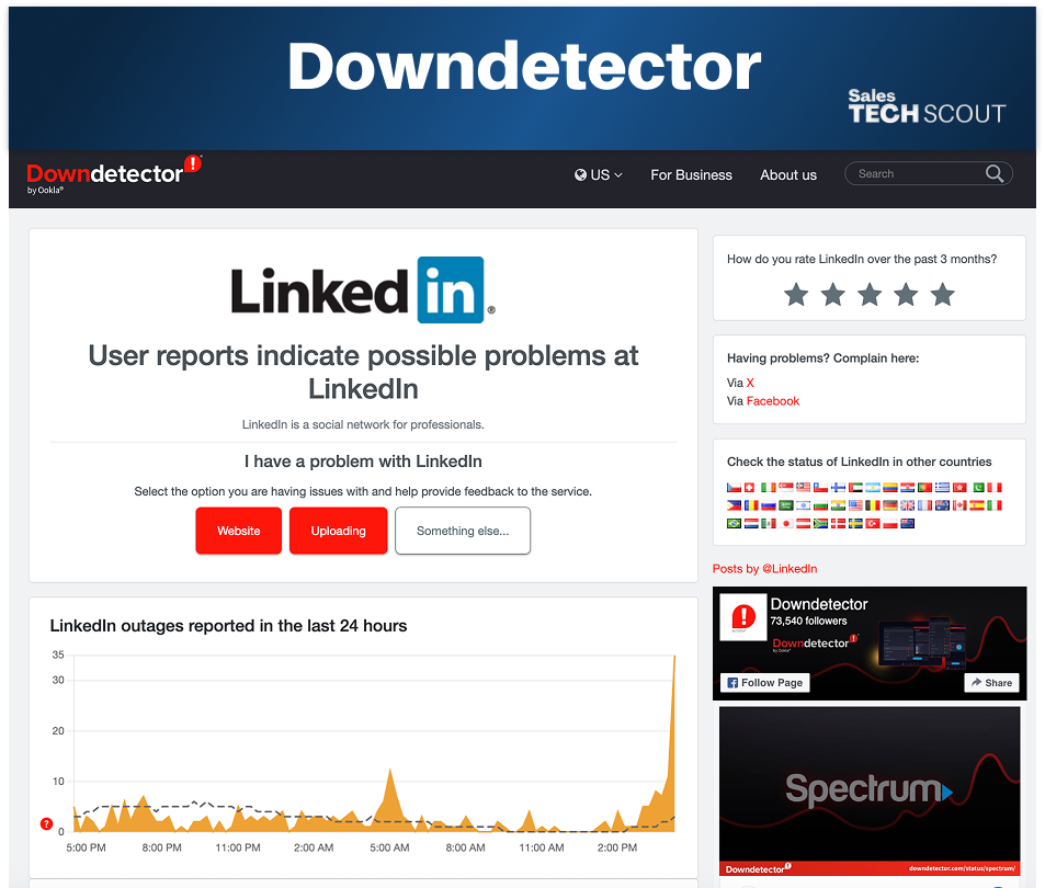 downdetector linkedin status