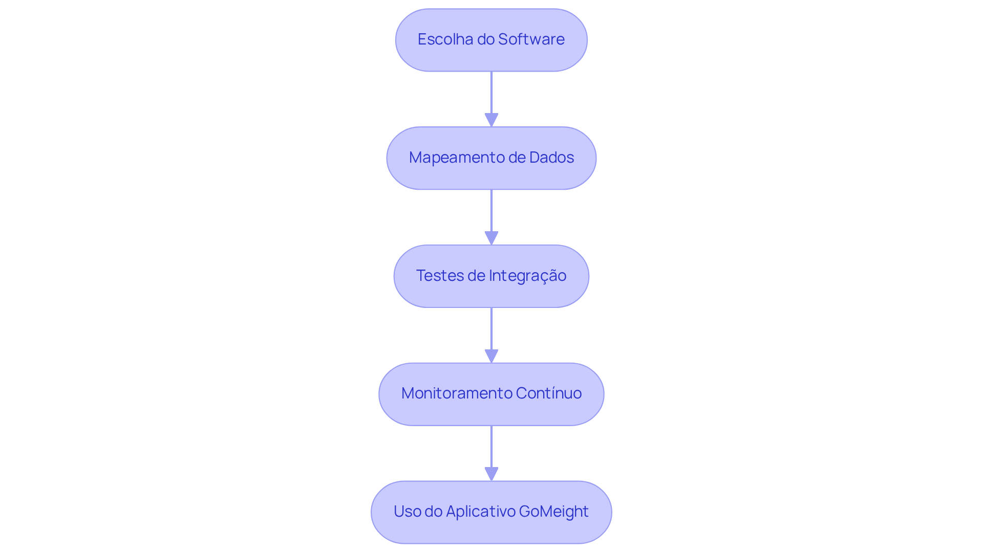 Cada etapa representa uma fase do processo de integração. Siga as setas para entender como cada parte se conecta e contribui para a implementação bem-sucedida. Cada etapa representa uma fase do processo de integração. Siga as setas para entender como cada parte se conecta e contribui para a implementação bem-sucedida.