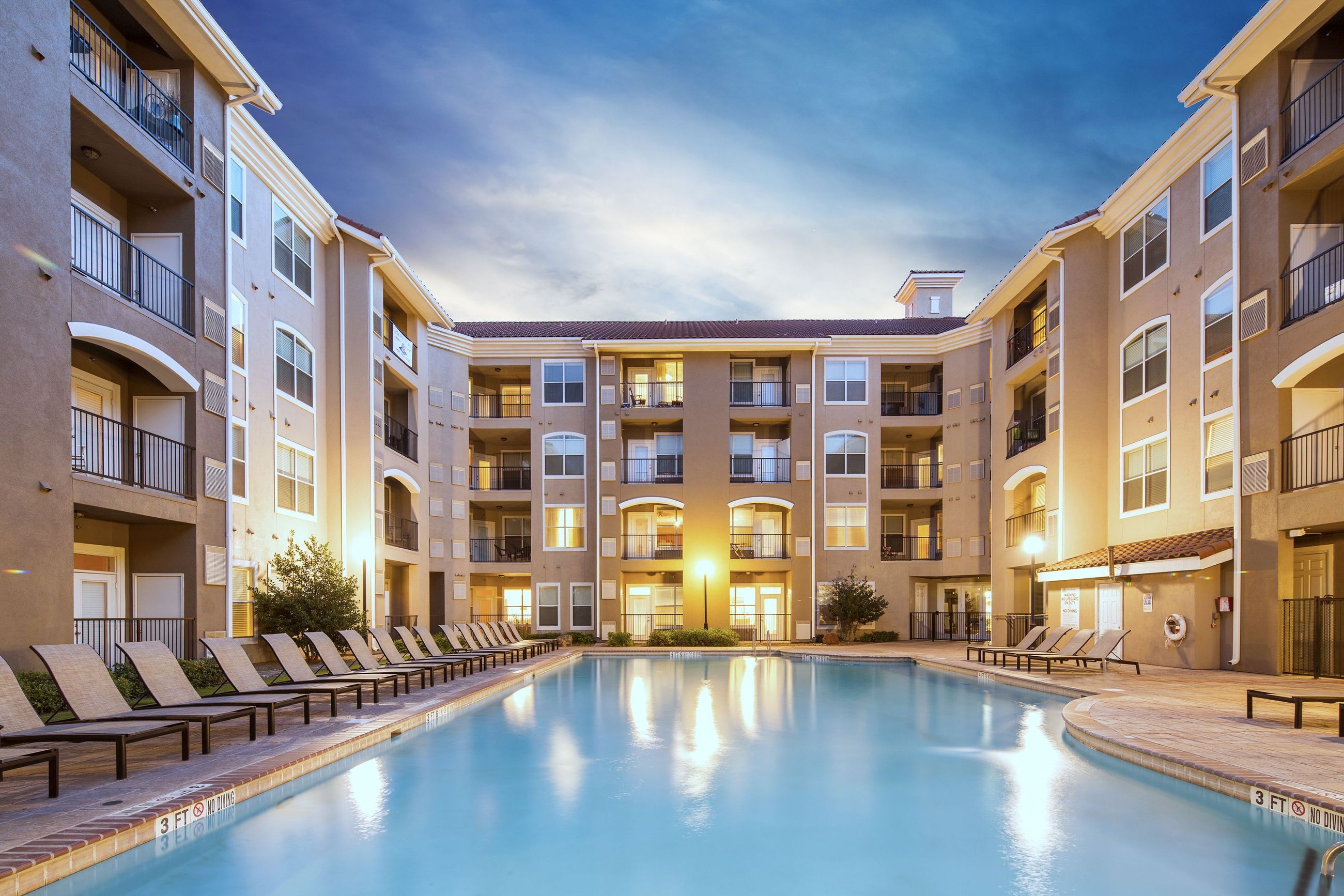 pool at night