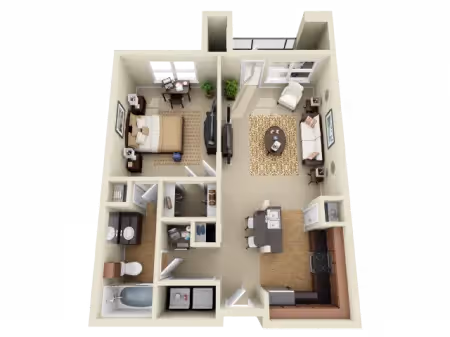 1x1 Large Flat layout