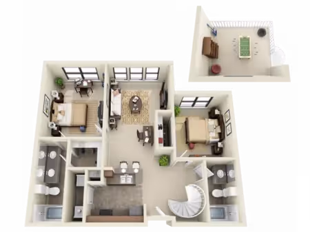 2x2 Loft layout