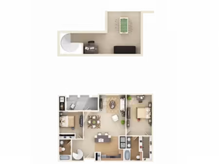 2x2 Large Loft layout
