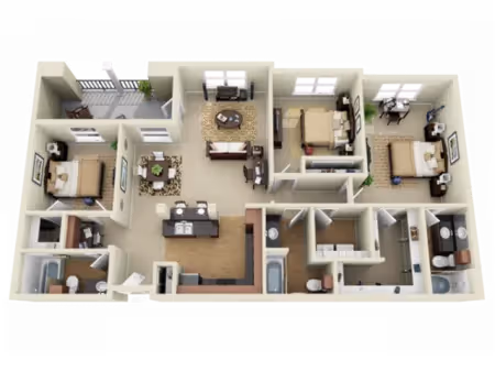 3x3 Large Flat layout