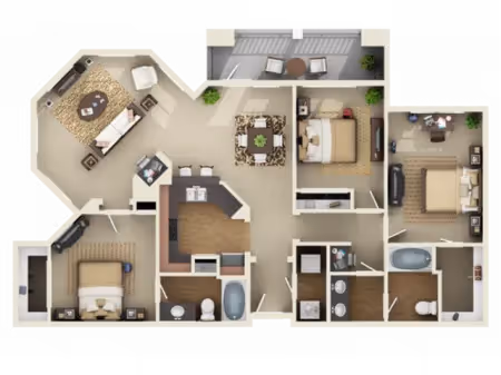 3x2 Large Flat layout