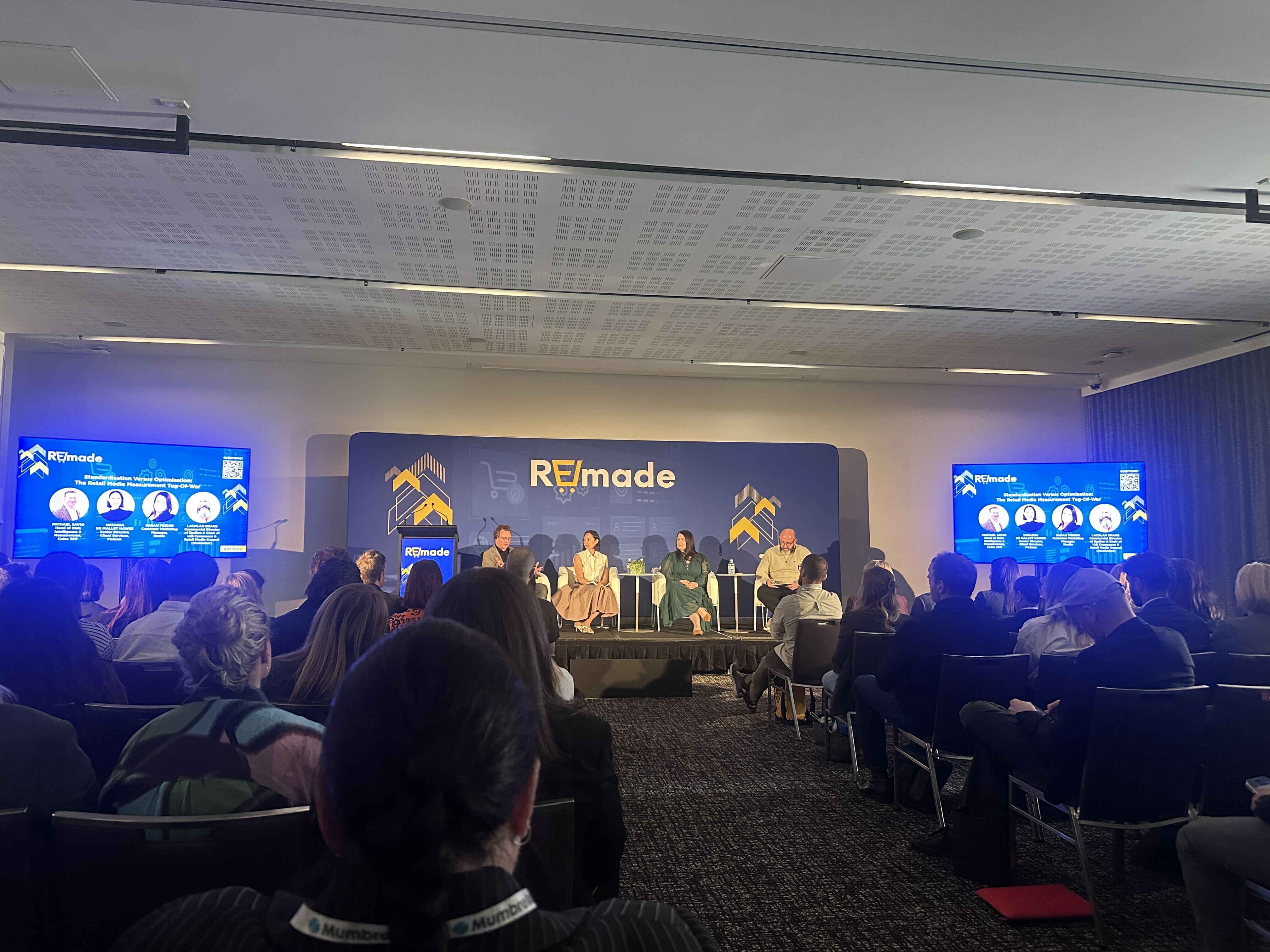 Standardisation Versus Optimisation panel on stage at REmade Sydney 2026