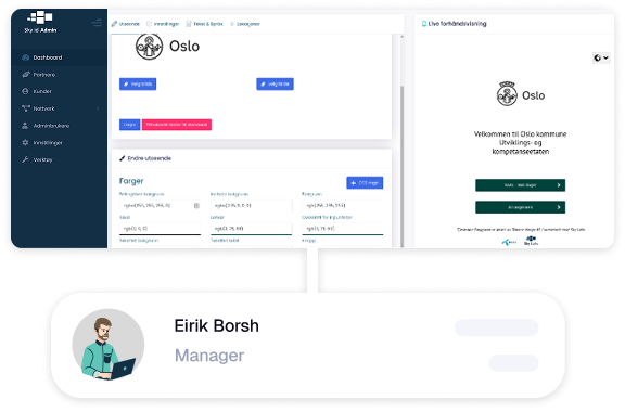Admin panel product visualization