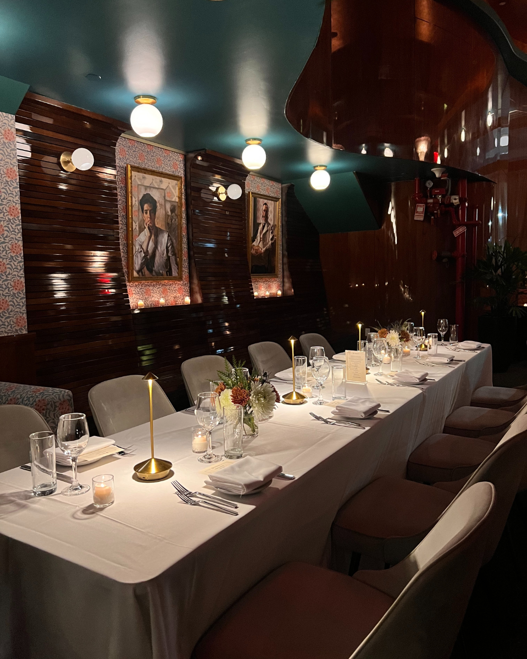 Instagram post showing nighttime lounge ambiance at Hotel Hugo SoHo NYC