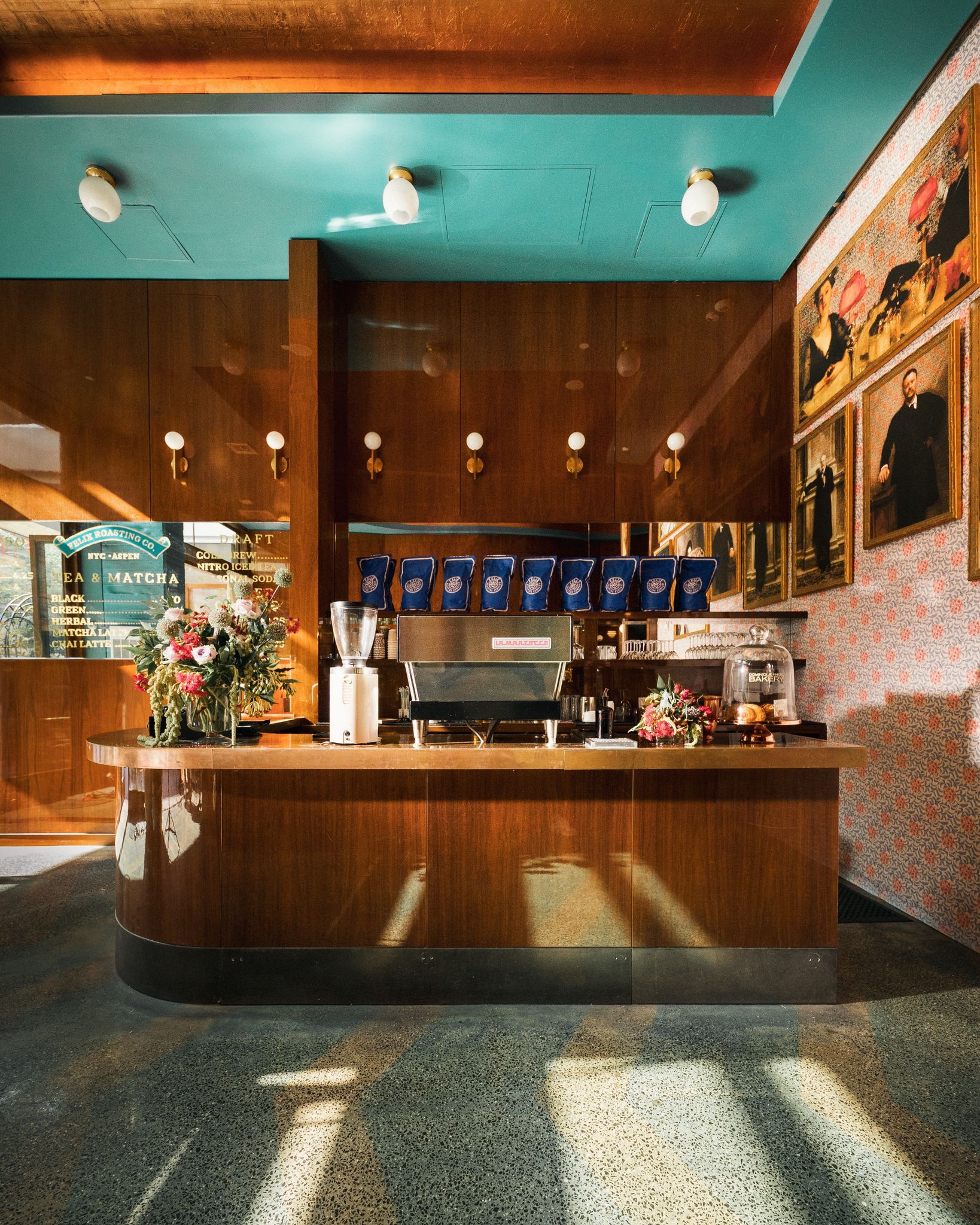 Instagram post featuring the restaurant at Hotel Hugo SoHo NYC with stylish dining ambiance