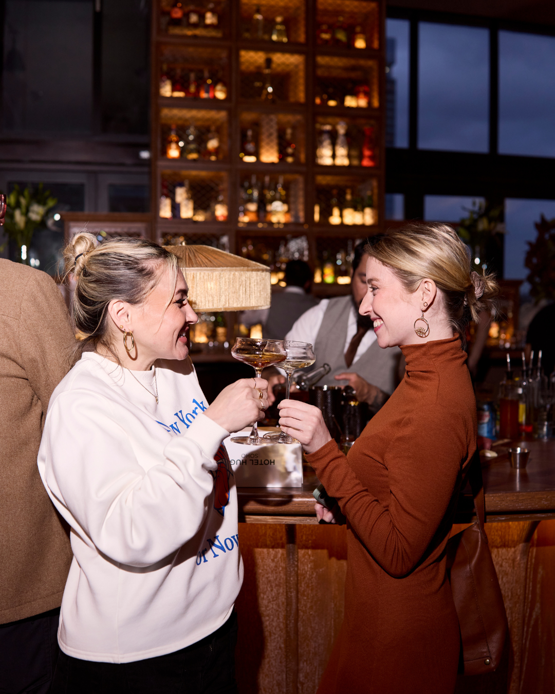 Bar Hugo NYC Instagram post showcasing the rooftop bar's cocktail menu