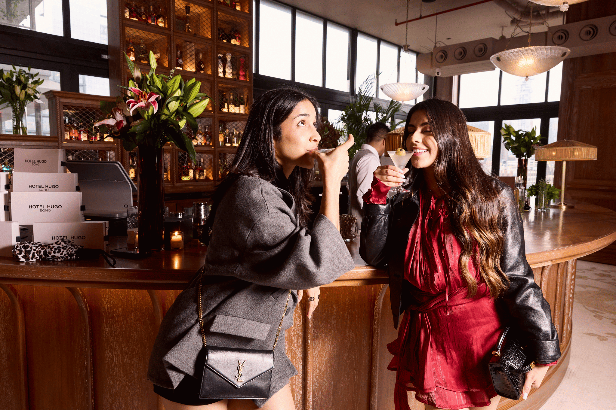 Bar Hugo NYC Instagram post highlighting rooftop skyline views
