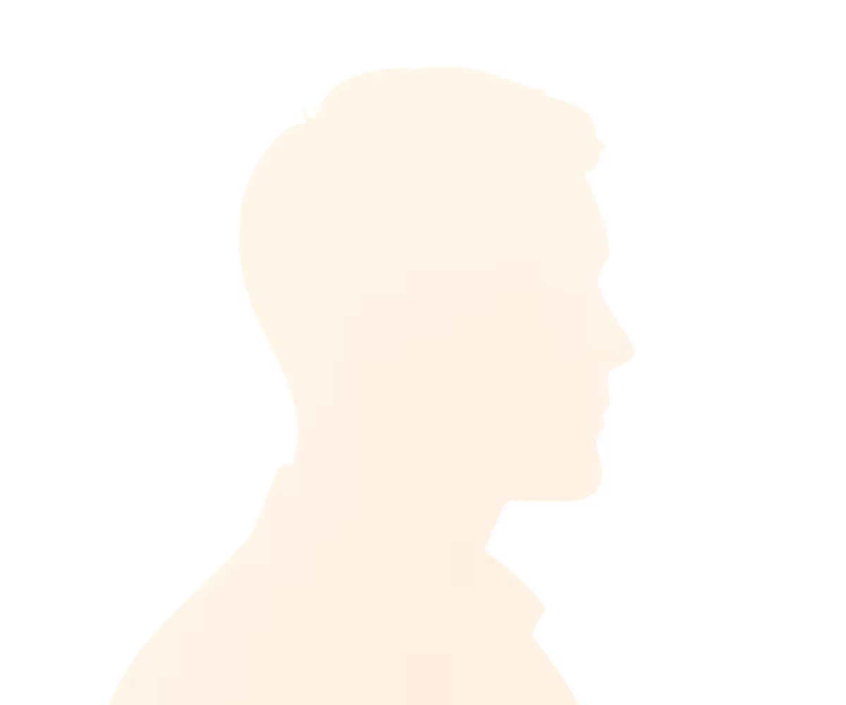 Silhouette eines Mannes von der Seite.