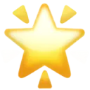 Bright yellow star with gradient and sharp pointed edges