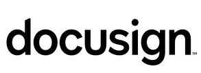 DocuSign logo in black text with registered trademark symbol