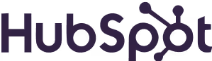 HubSpot logo with distinctive typography and playful octopus-like design element